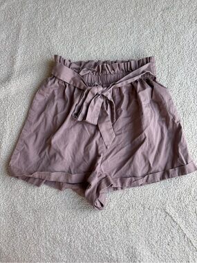Wild Fable Mauve Paperbag Waist Tie Shorts